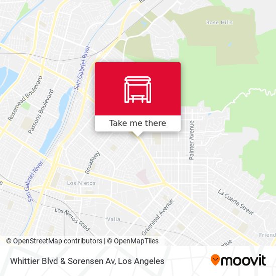 Mapa de Whittier Blvd & Sorensen Av