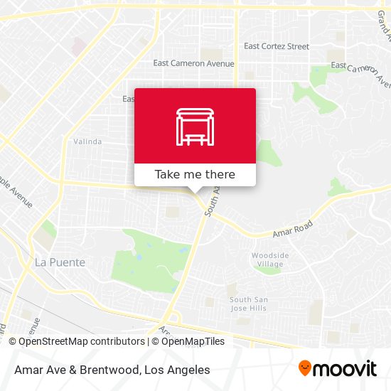 Amar Ave & Brentwood map
