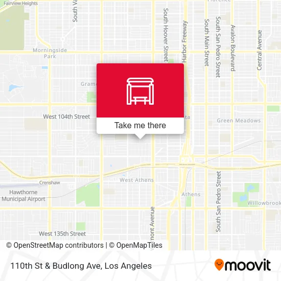 110th St & Budlong Ave map