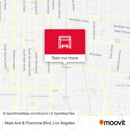 Maie Ave & Firestone Blvd map