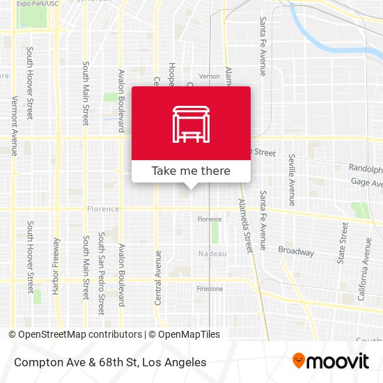 Compton Ave & 68th St map