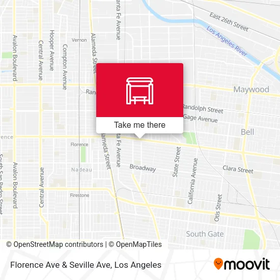 Florence Ave & Seville Ave map