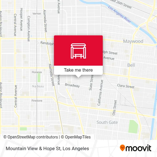 Mountain View & Hope St map
