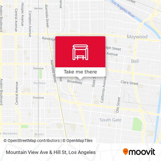 Mountain View Ave & Hill St map