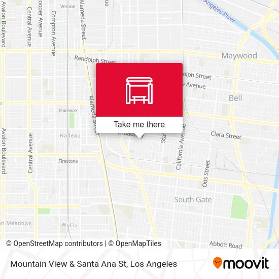Mountain View & Santa Ana St map