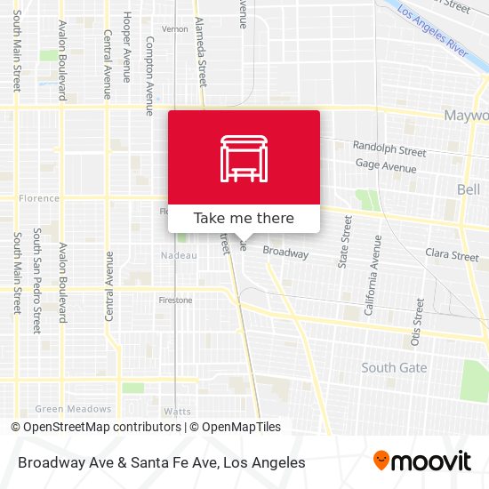 Mapa de Broadway Ave & Santa Fe Ave