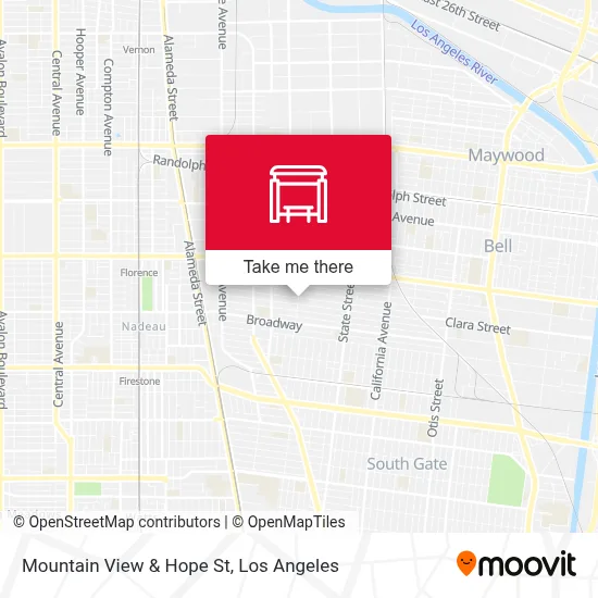 Mountain View & Hope St map