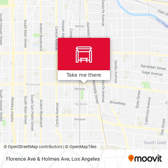 Florence Ave & Holmes Ave map