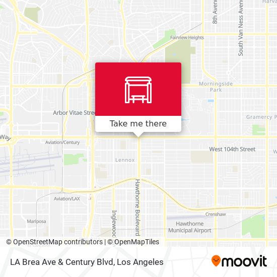 Mapa de LA Brea Ave & Century Blvd