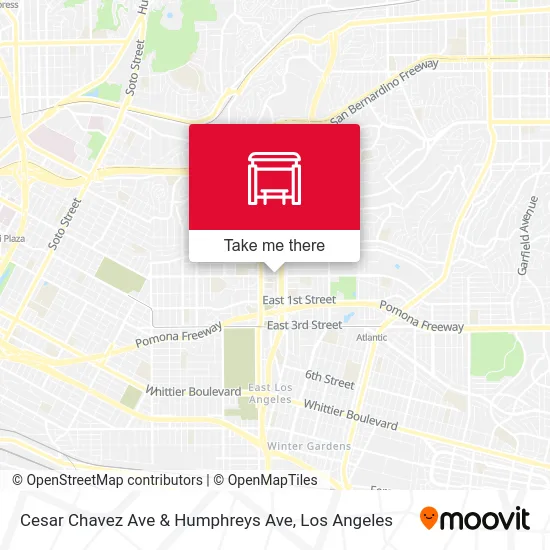 Cesar Chavez Ave & Humphreys Ave map