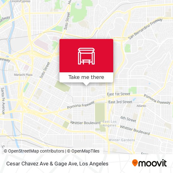 Cesar Chavez Ave & Gage Ave map