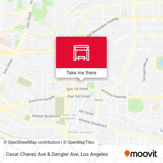 Cesar Chavez Ave & Dangler Ave map