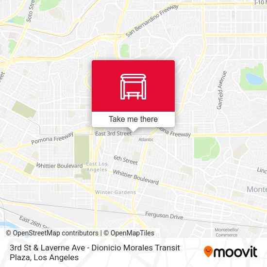 3rd St & Laverne Ave - Dionicio Morales Transit Plaza map