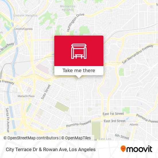 City Terrace Dr & Rowan Ave map