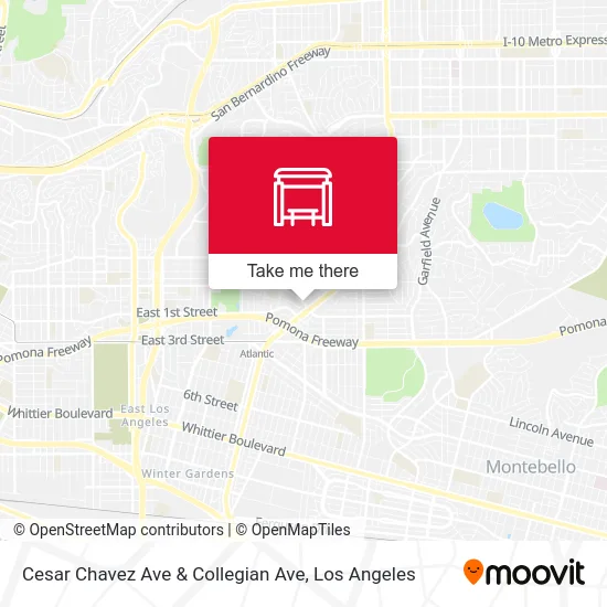 Cesar Chavez Ave & Collegian Ave map