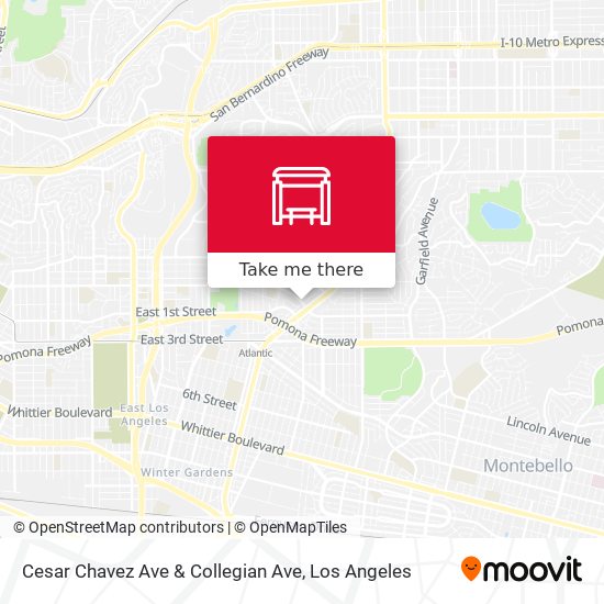 Cesar Chavez Ave & Collegian Ave map