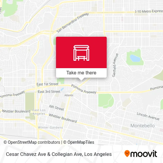 Mapa de Cesar Chavez Ave & Collegian Ave