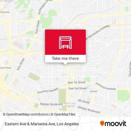 Eastern Ave & Marianna Ave map