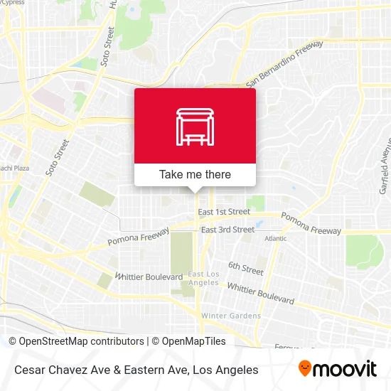 Cesar Chavez Ave & Eastern Ave map