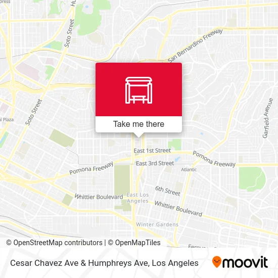 Cesar Chavez Ave & Humphreys Ave map