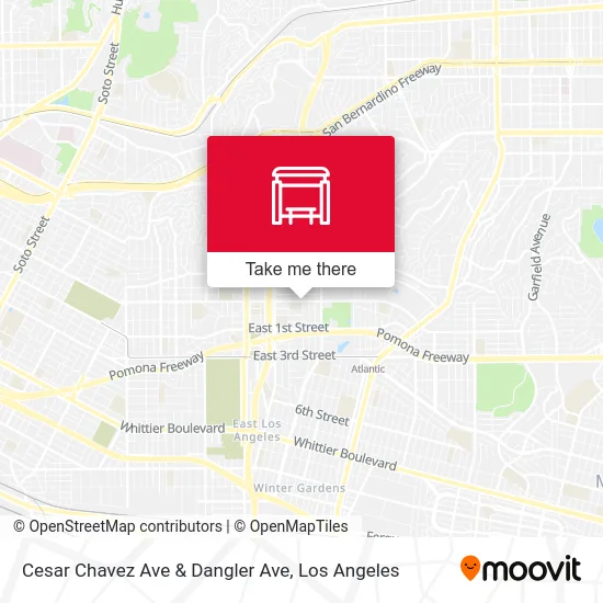 Cesar Chavez Ave & Dangler Ave map