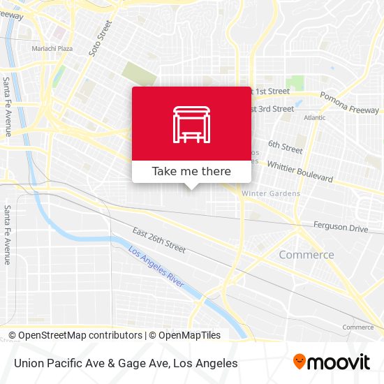 Mapa de Union Pacific Ave & Gage Ave