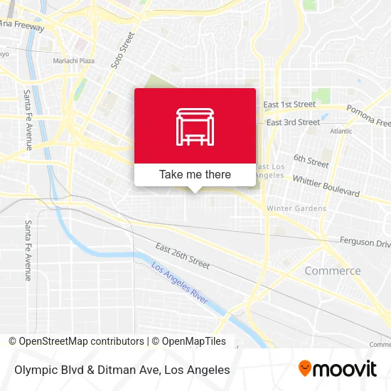 Olympic Blvd & Ditman Ave map
