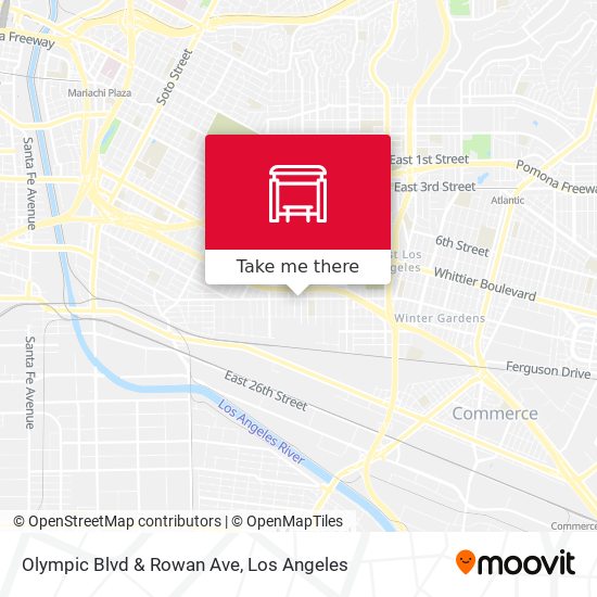 Olympic Blvd & Rowan Ave map