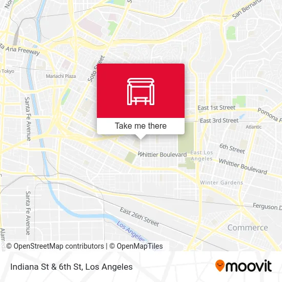 Indiana St & 6th St map