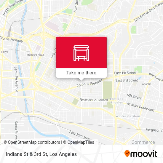 Indiana St & 3rd St map