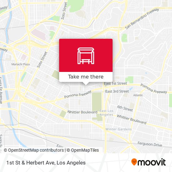 1st St & Herbert Ave map