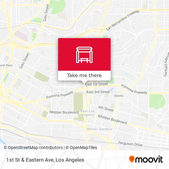 1st St & Eastern Ave map