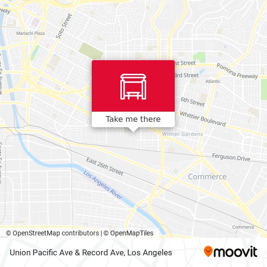 Union Pacific Ave & Record Ave map