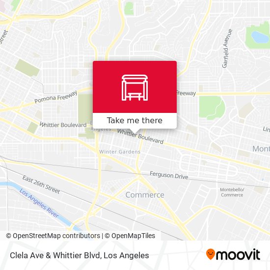 Clela Ave & Whittier Blvd map