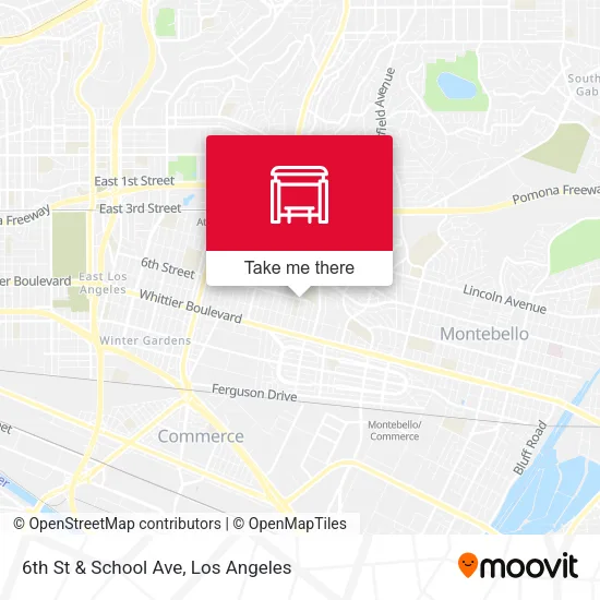 6th St & School Ave map