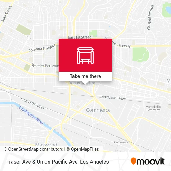 Fraser Ave & Union Pacific Ave map
