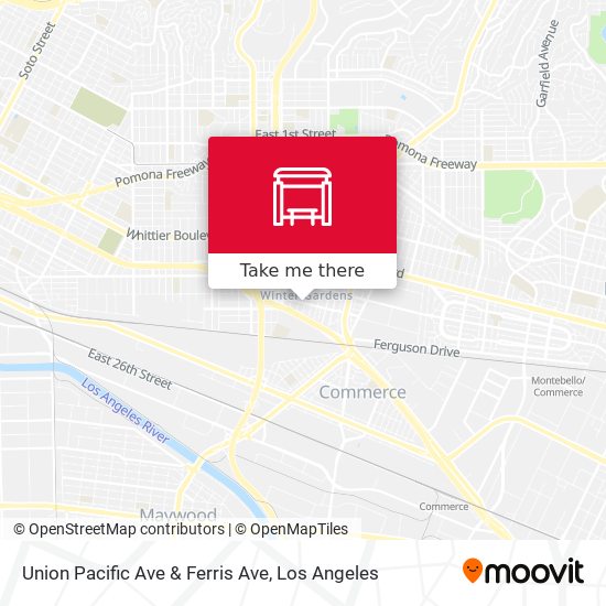 Union Pacific Ave & Ferris Ave map