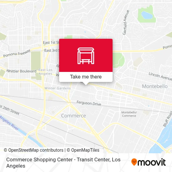 Commerce Shopping Center - Transit Center map