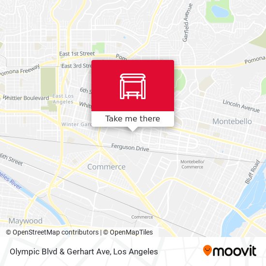 Olympic Blvd & Gerhart Ave map