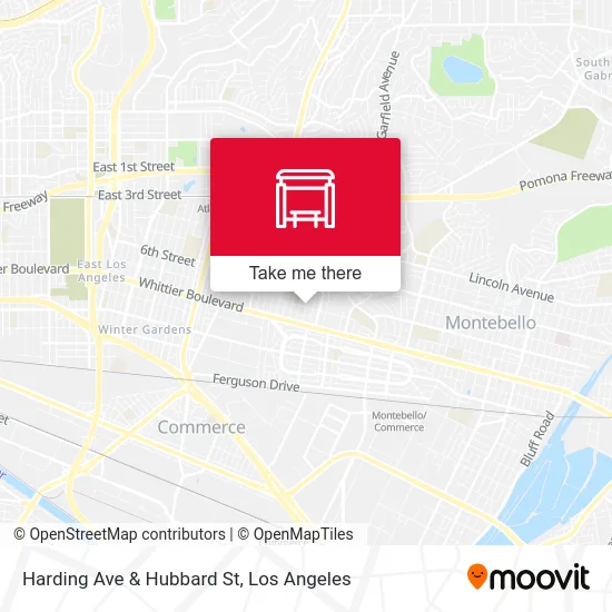 Harding Ave & Hubbard St map