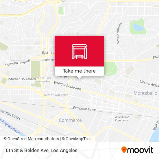 6th St & Belden Ave map