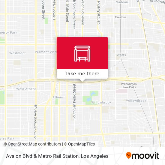 Mapa de Avalon Blvd & Metro Rail Station