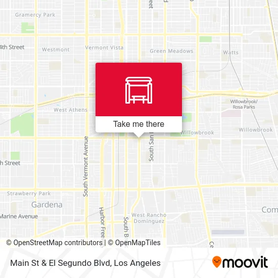 Main St & El Segundo Blvd map