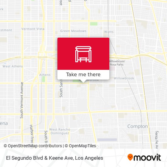 Mapa de El Segundo Blvd & Keene Ave