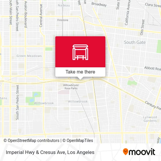 Imperial Hwy & Cresus Ave map