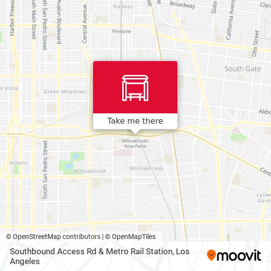 Southbound Access Rd & Metro Rail Station map