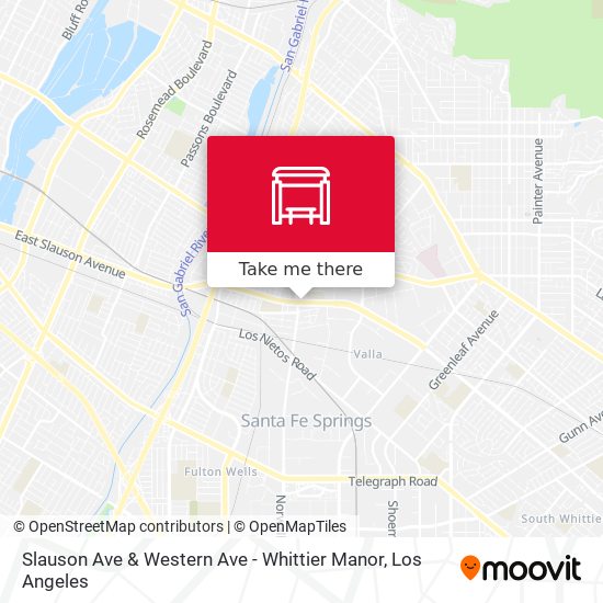 Mapa de Slauson Ave & Western Ave - Whittier Manor