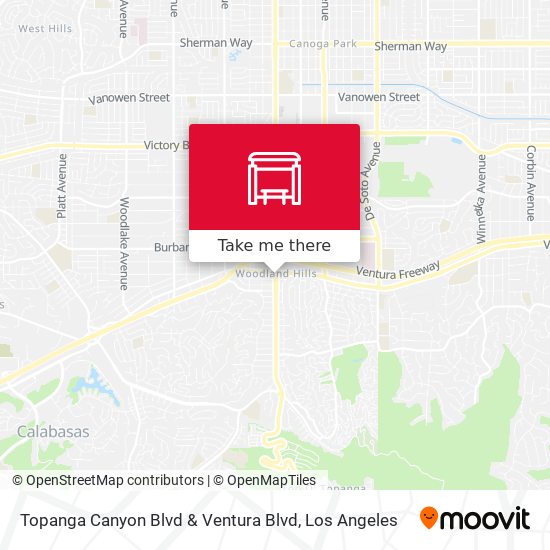 Topanga Canyon Blvd & Ventura Blvd map