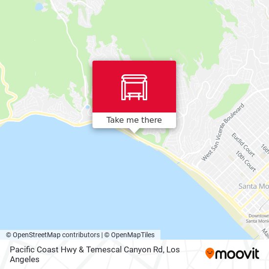 Pacific Coast Hwy & Temescal Canyon Rd map