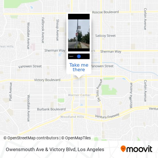 Owensmouth Ave & Victory Blvd map